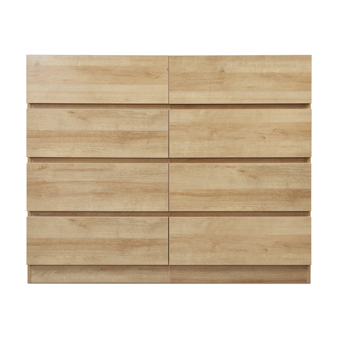 Harris 8 Drawers Low Boy - Oak