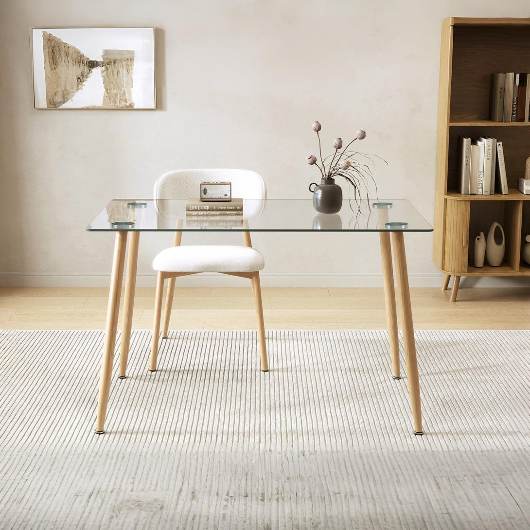Fen Tempered Glass Dining Table 120 x 70cm