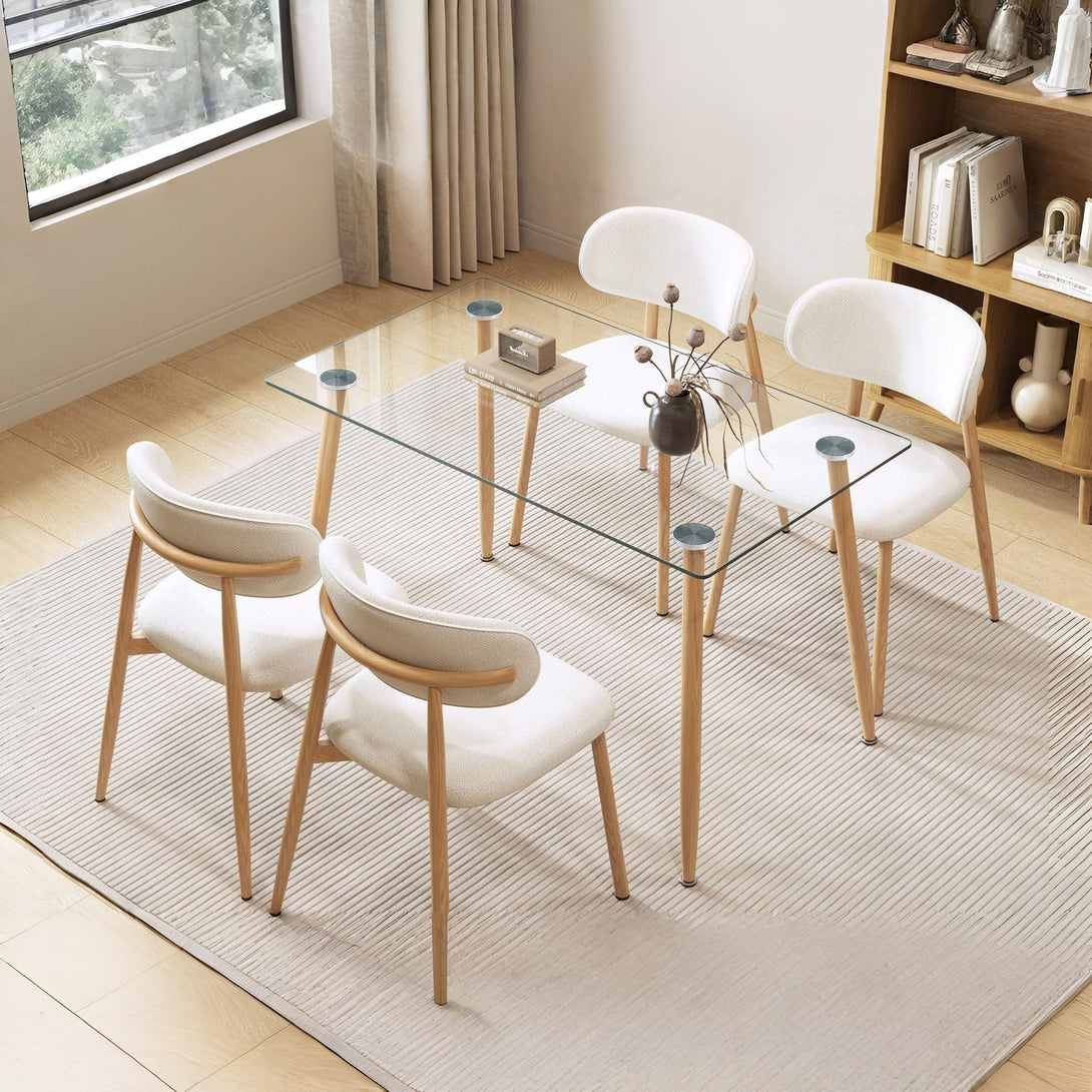 Fen Tempered Glass Dining Table 120 x 70cm