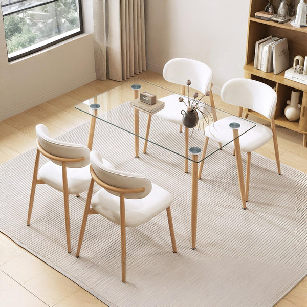 Fen Tempered Glass Dining Table 120 x 70cm