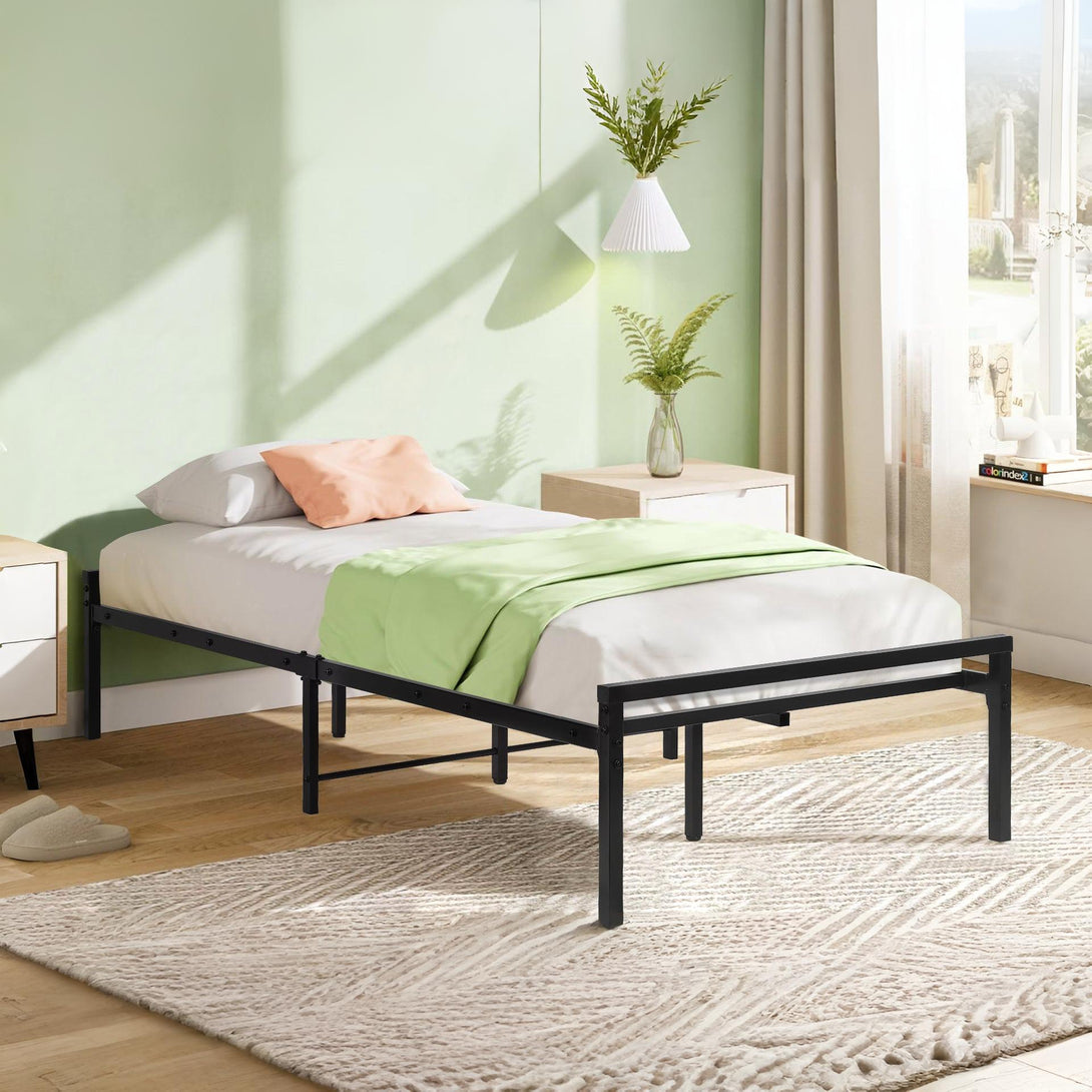 Isla Single Metal Bed Frame - Black