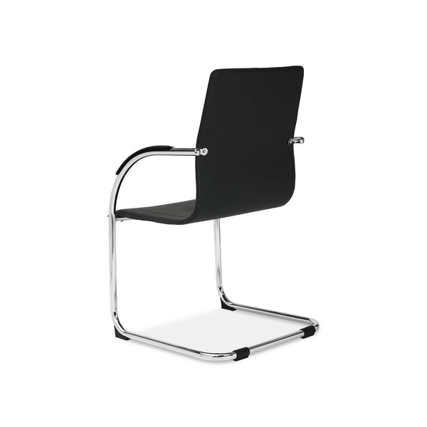 Jose PVC Cantilever Office Chair - Black