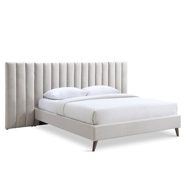 Hamilton Queen Bed Frame - Oat White