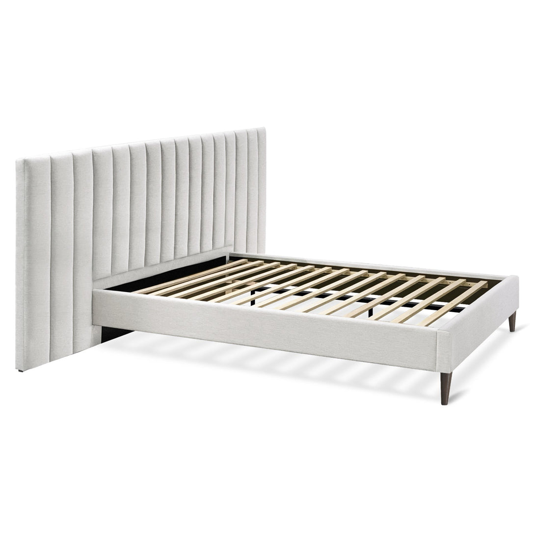 Hamilton Queen Bed Frame - Oat White