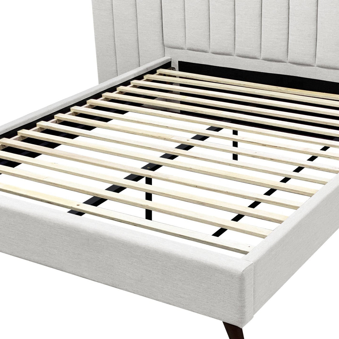 Hamilton Queen Bed Frame - Oat White