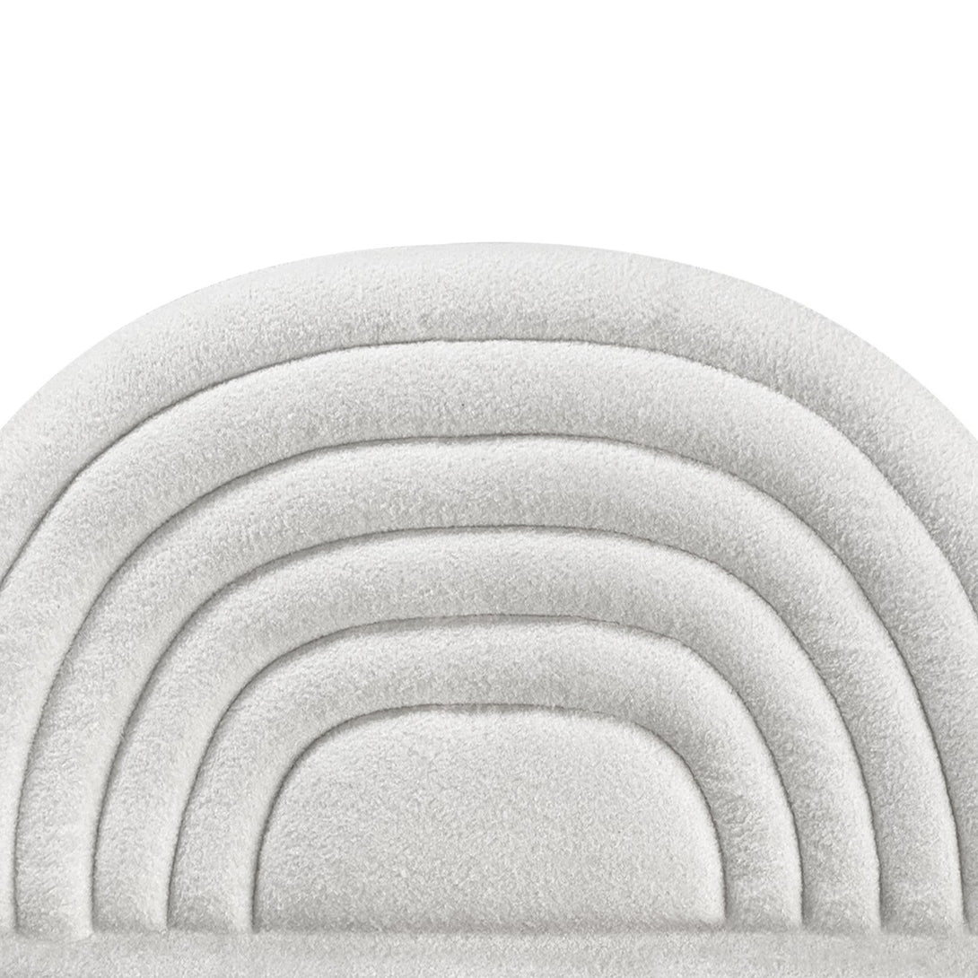 Lydia King Single Bed Frame - Cream