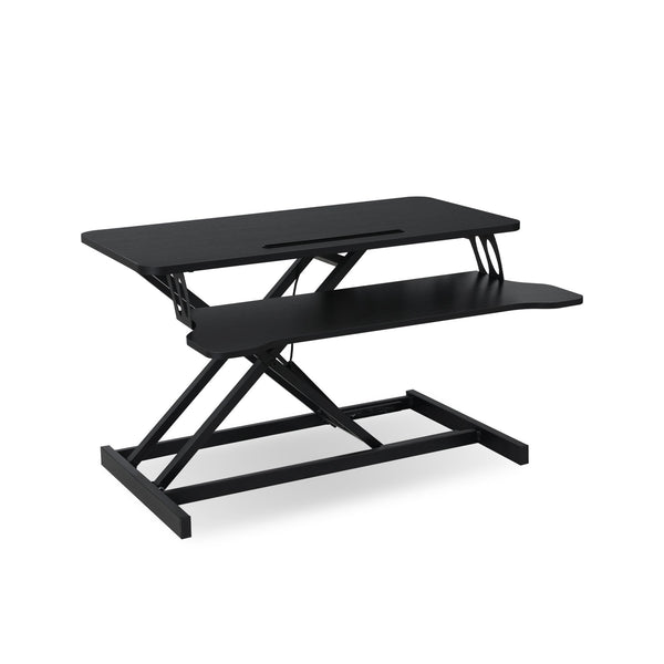 Sit-Stand Desk Converter with Keyboard Tray - Black