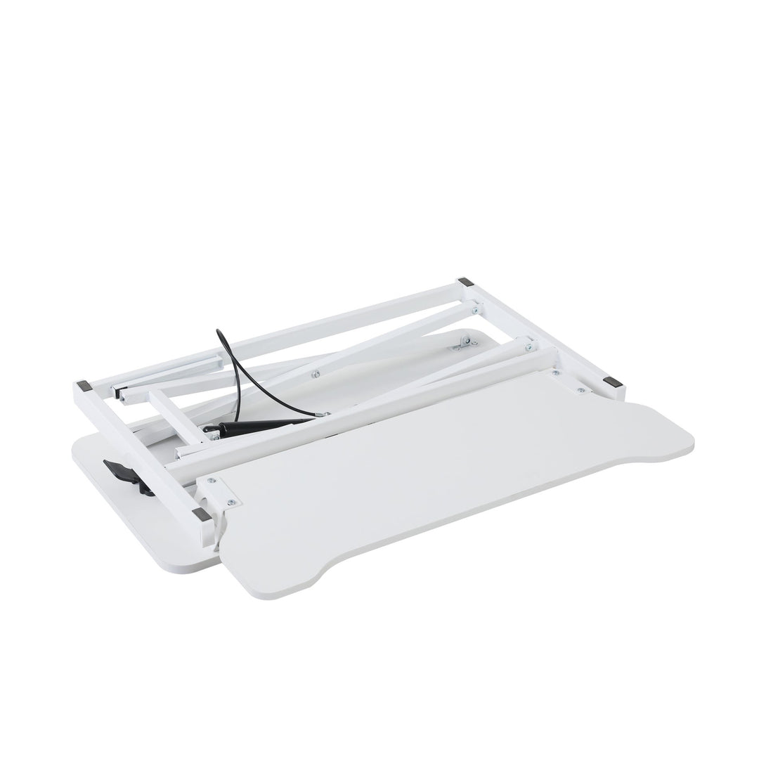 Sit-Stand Desk Converter with Keyboard Tray - White