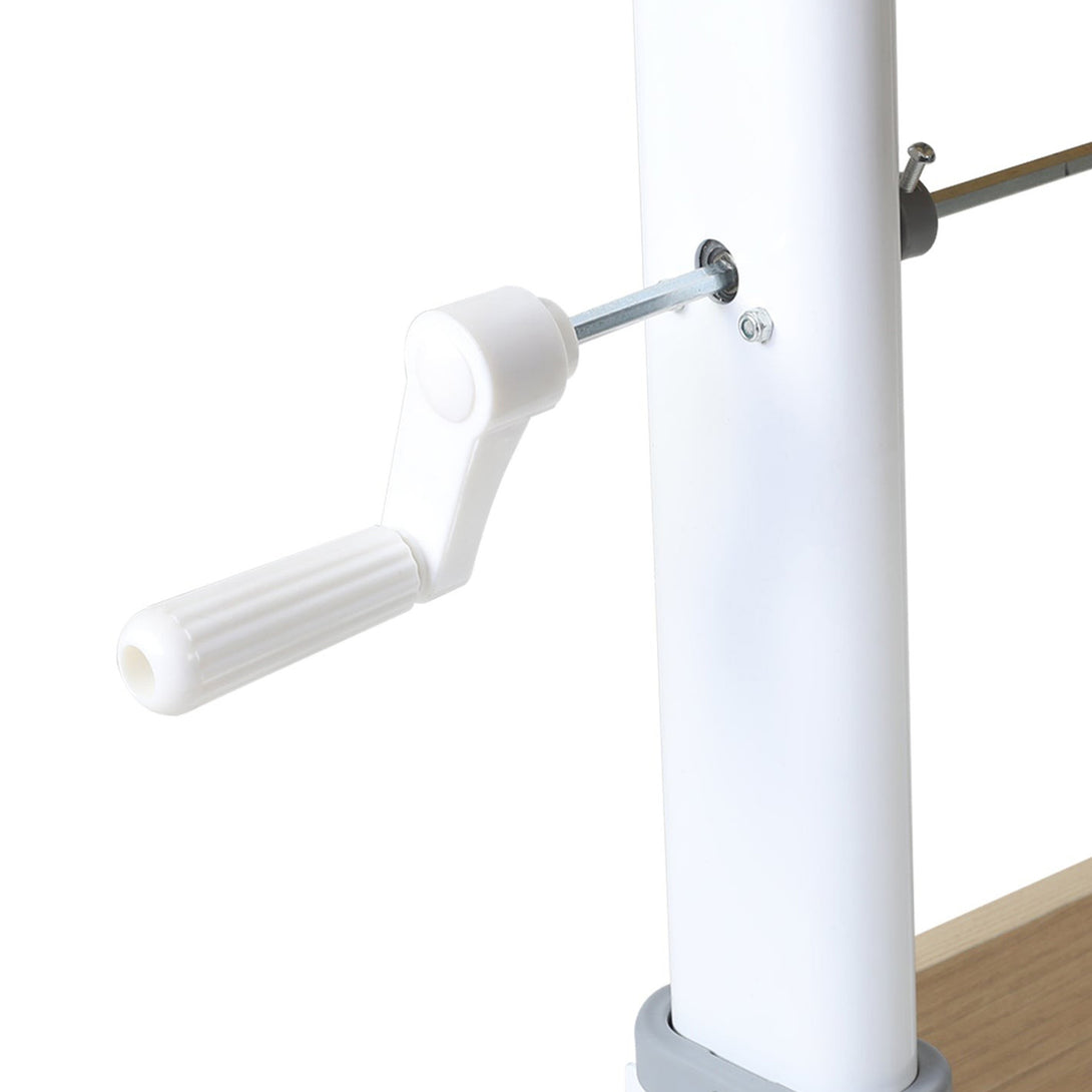 Lucas 100cm Manual Standing Desk - Maple + White