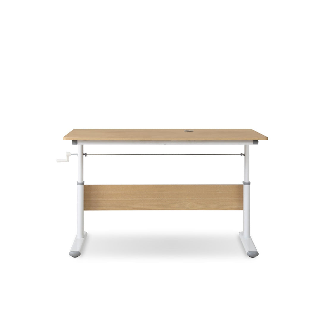 Lucas 120cm Manual Standing Desk - Maple + White
