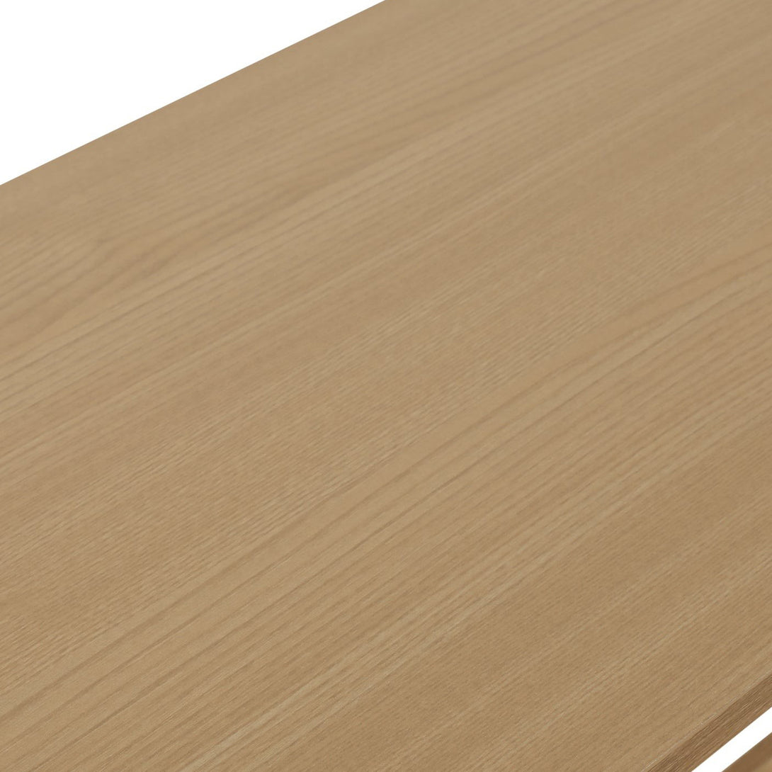 Hector 80cm Height-Adjustable Computer Desk - Maple + White