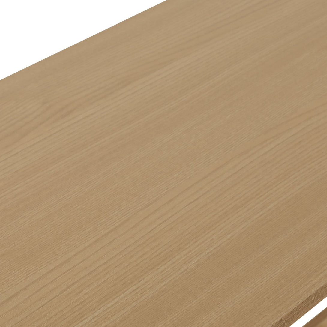 Hector 120cm Height-Adjustable Computer Desk - MAPLE + WHITE