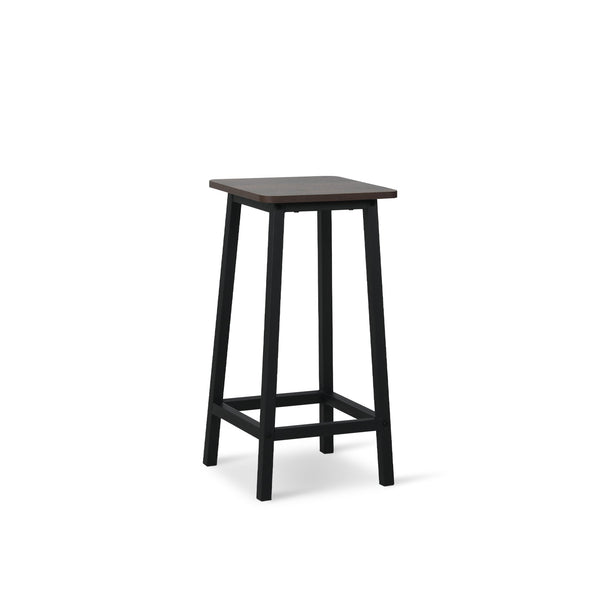 Ian Metal Bar Stool - Rustic Brown + Black