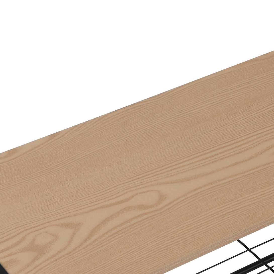 Milton 4 Tier Storage Shelf - Maple + Black