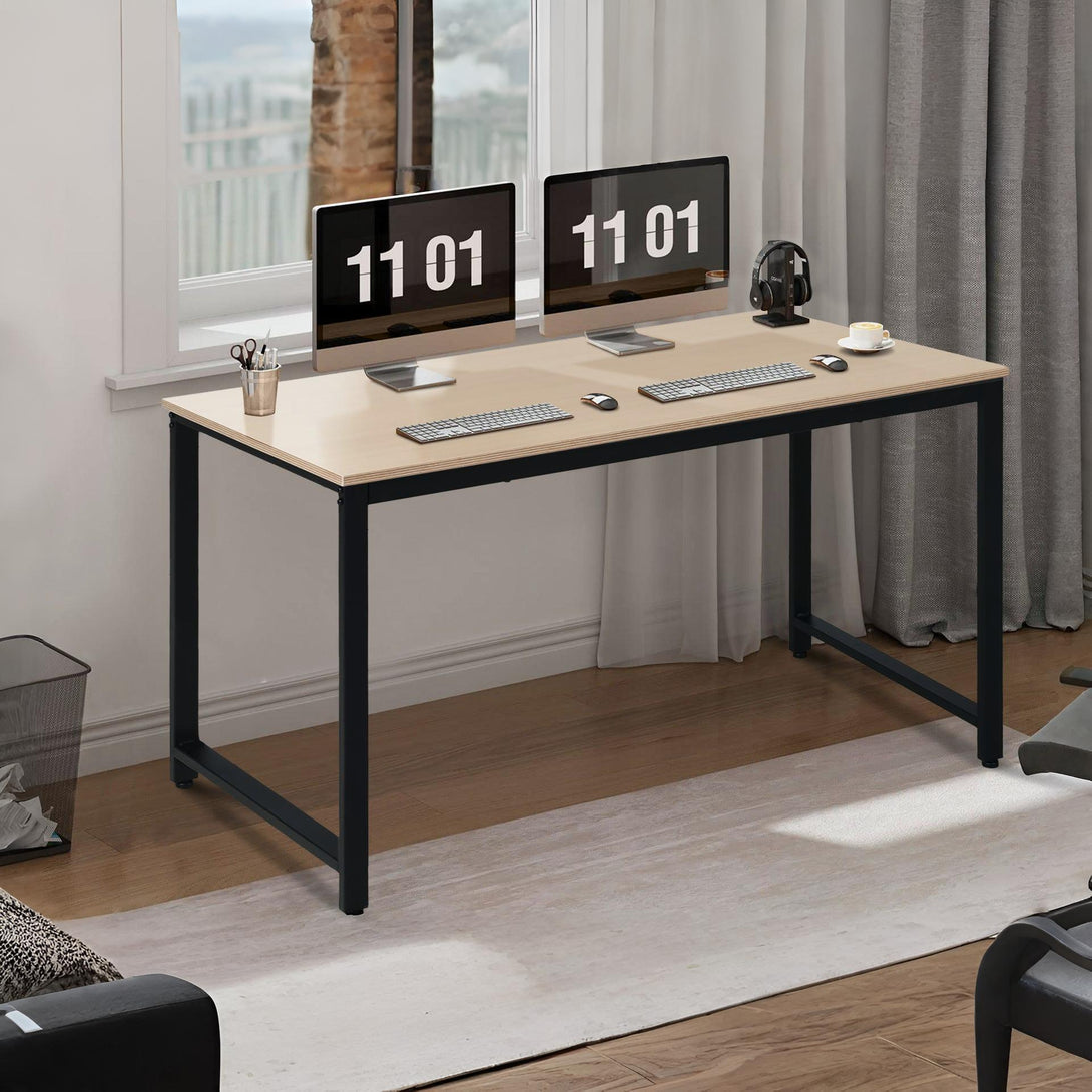 Easton 120cm Computer Desk - Natural + Black