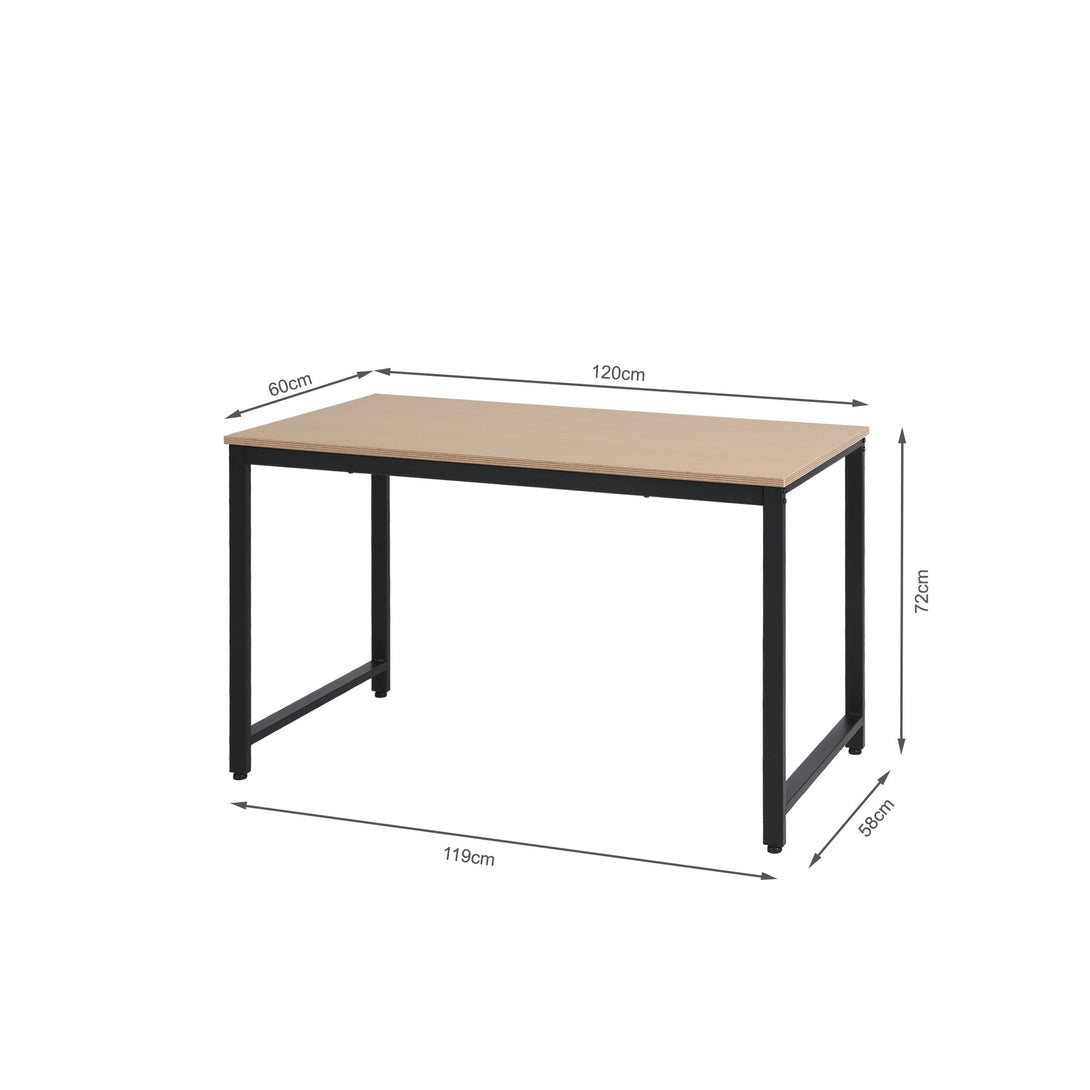 Easton 120cm Computer Desk - Natural + Black