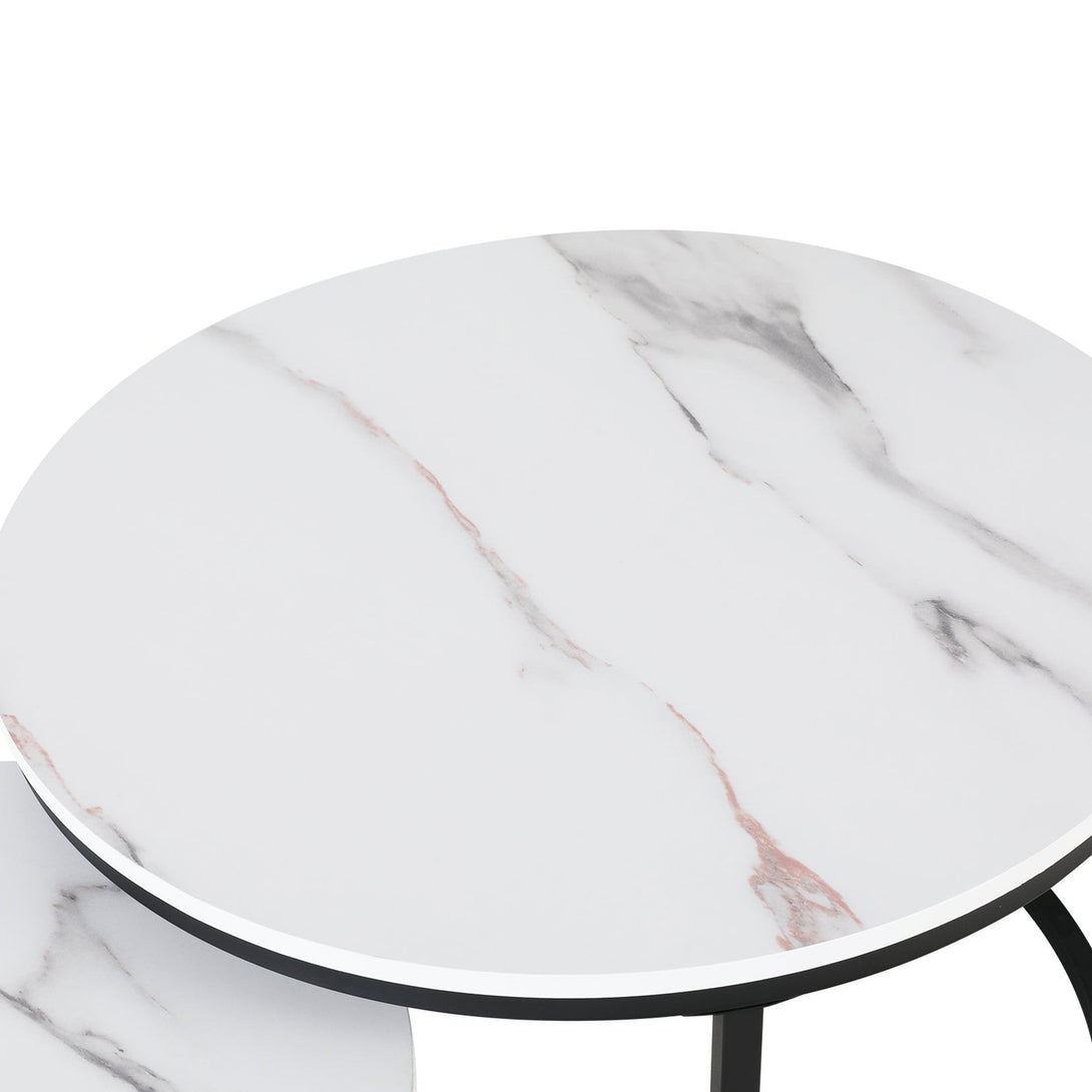 Mainit Nesting Coffee Table - Set of 2 - White + Black