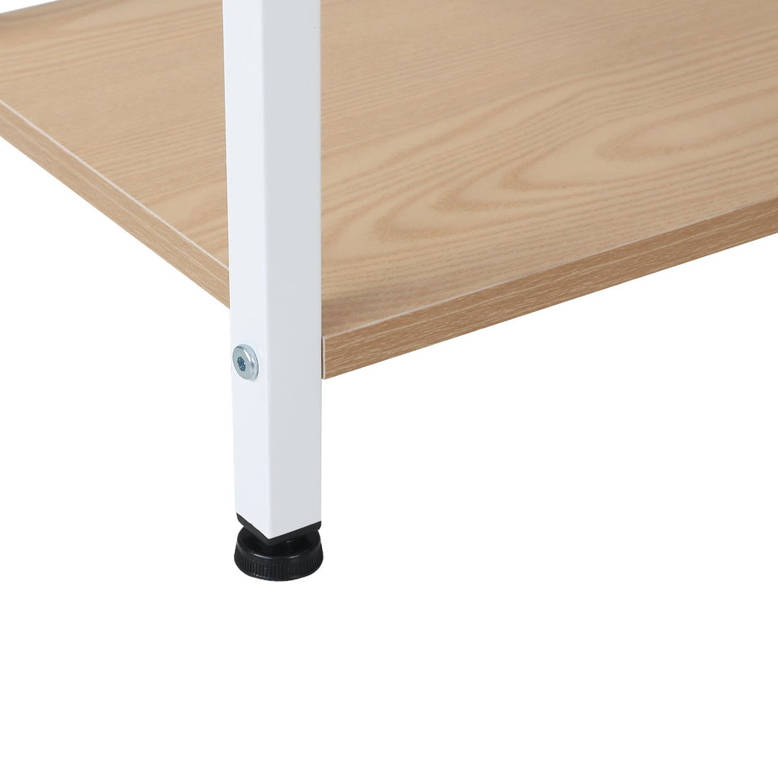 Hikuai 3 Tier Bookshelf - Natural + White