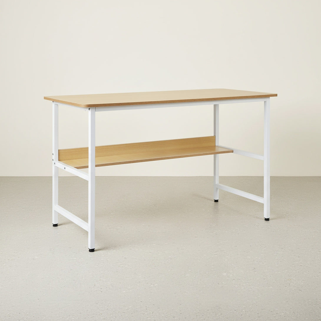 Carter 120cm Computer Desk - Maple + White
