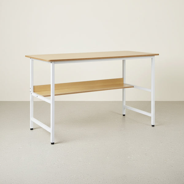 Carter 120cm Computer Desk - Maple + White