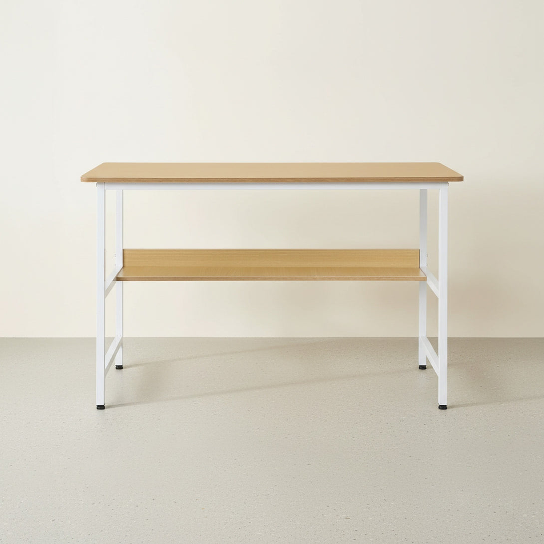 Carter 120cm Computer Desk - Maple + White