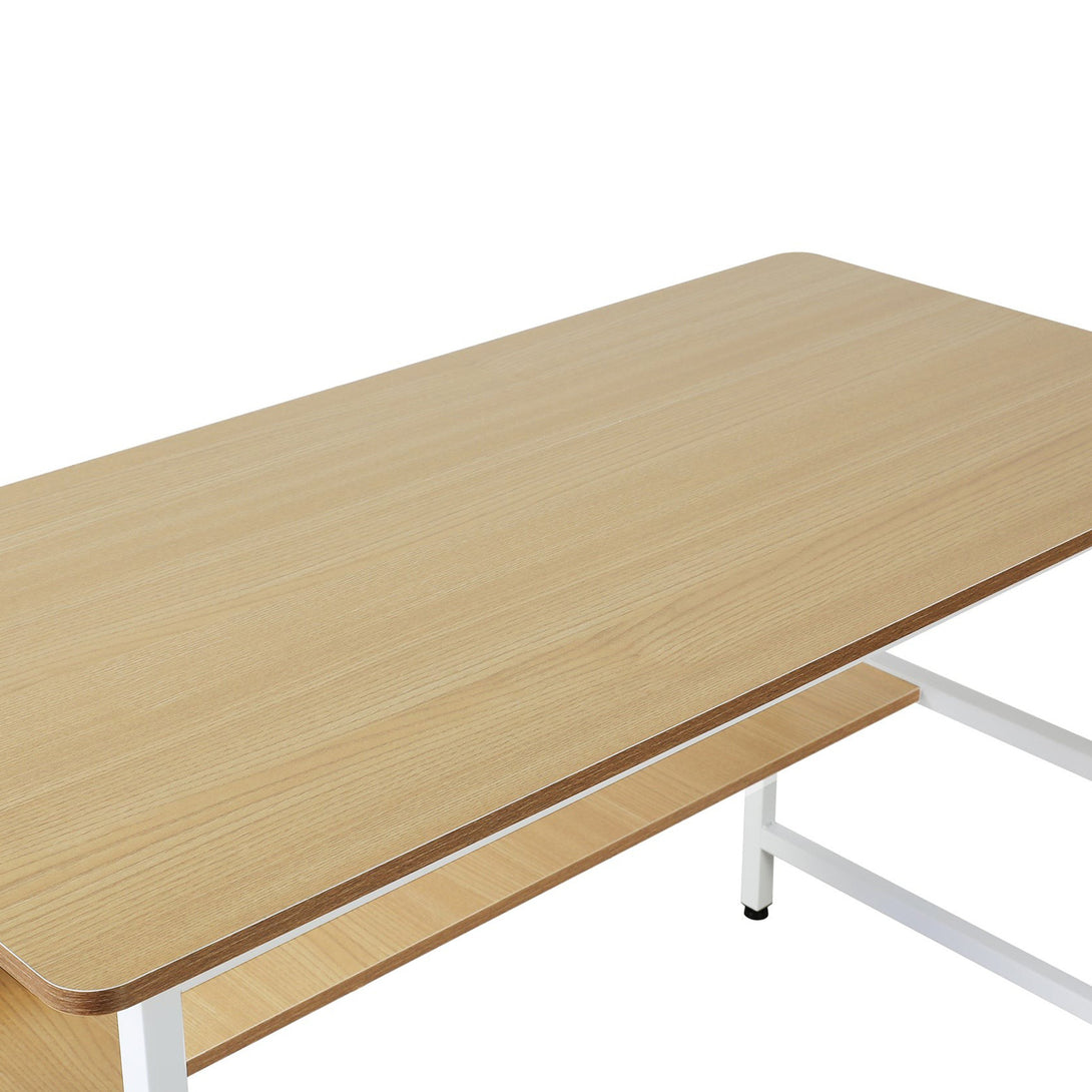 Carter 120cm Computer Desk - Maple + White