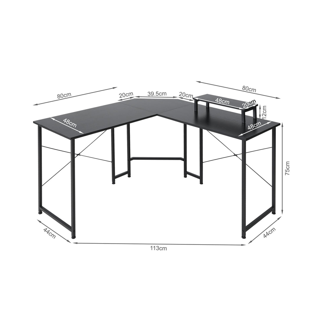Roman Computer Corner Desk - Black
