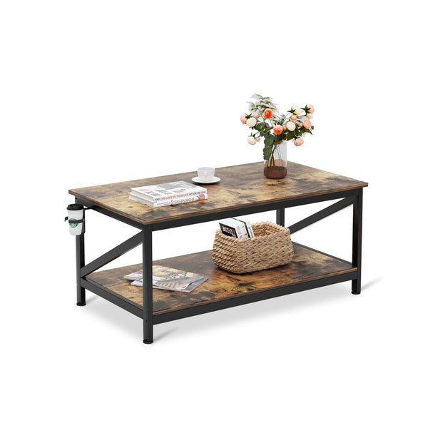 Atlas 1m Coffee Table - Rustic Brown