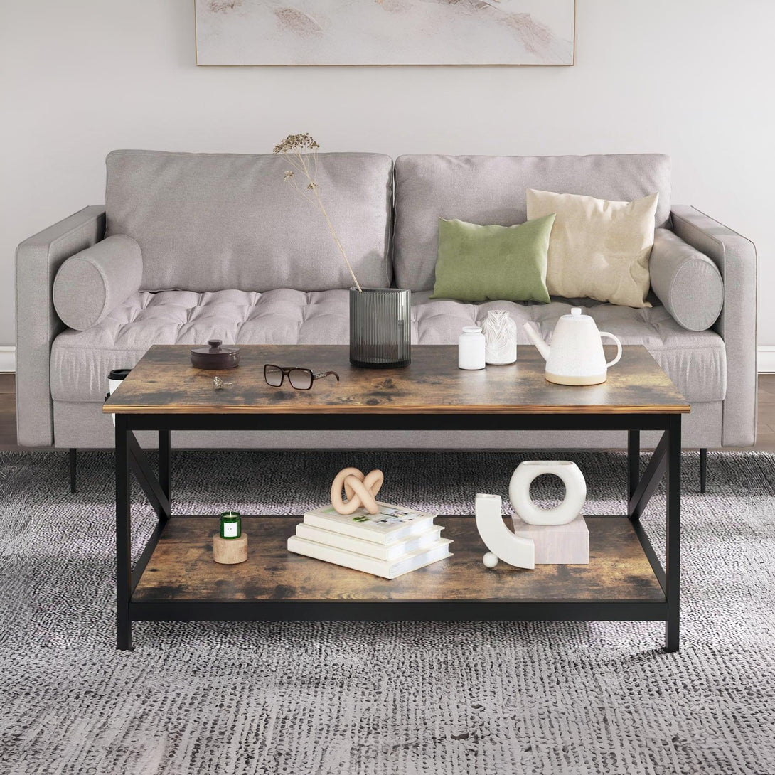 Atlas 1m Coffee Table - Rustic Brown