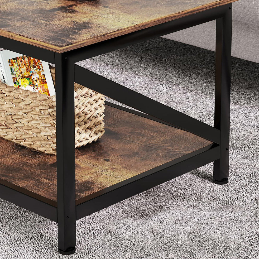 Atlas 1m Coffee Table - Rustic Brown
