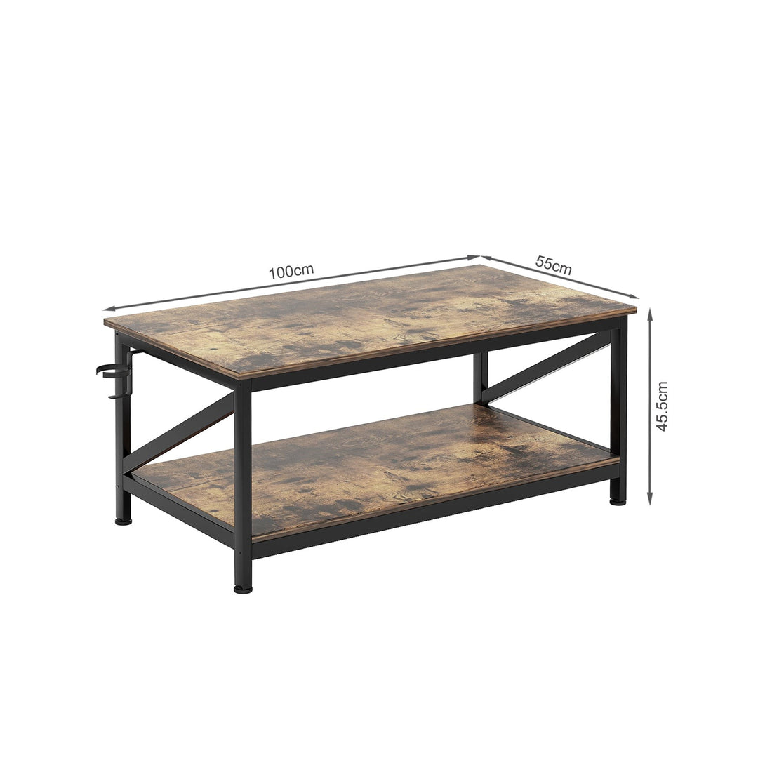 Atlas 1m Coffee Table - Rustic Brown