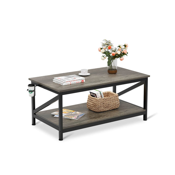 Atlas 1m Coffee Table - Grey Oak