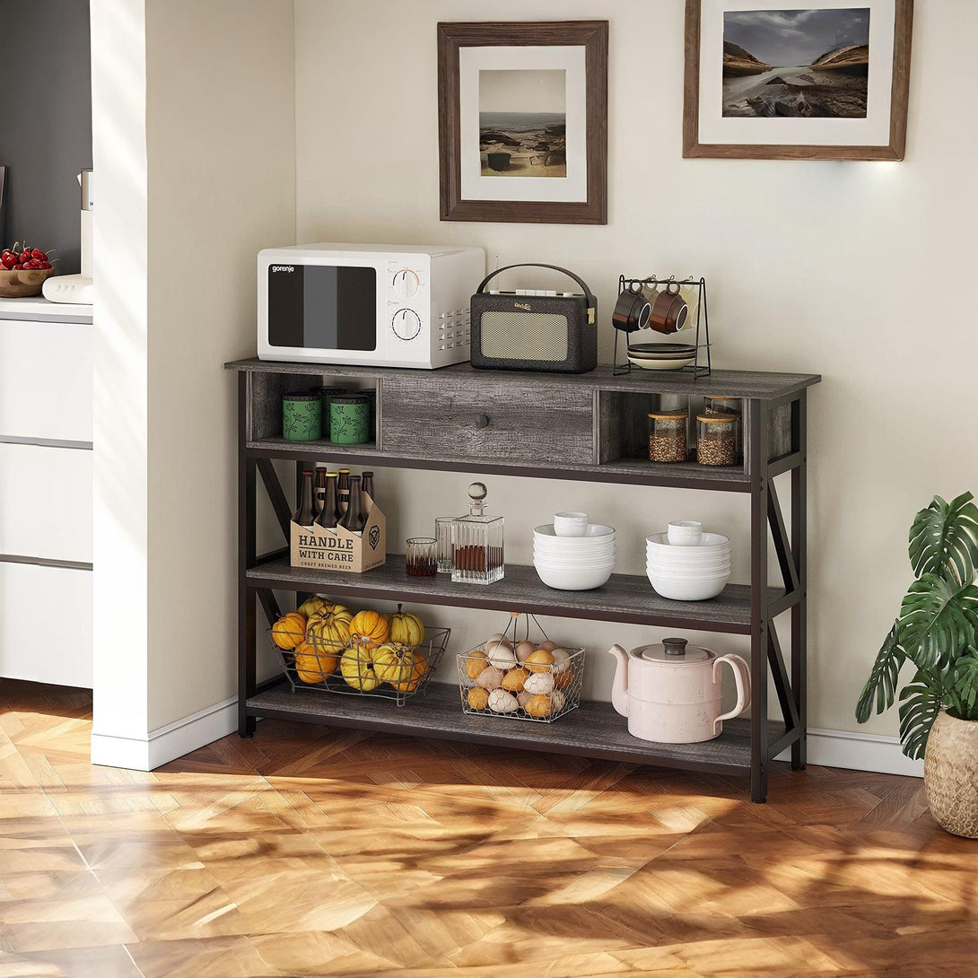 Atlas 1.2m Console Table with Drawer - Gray Oak