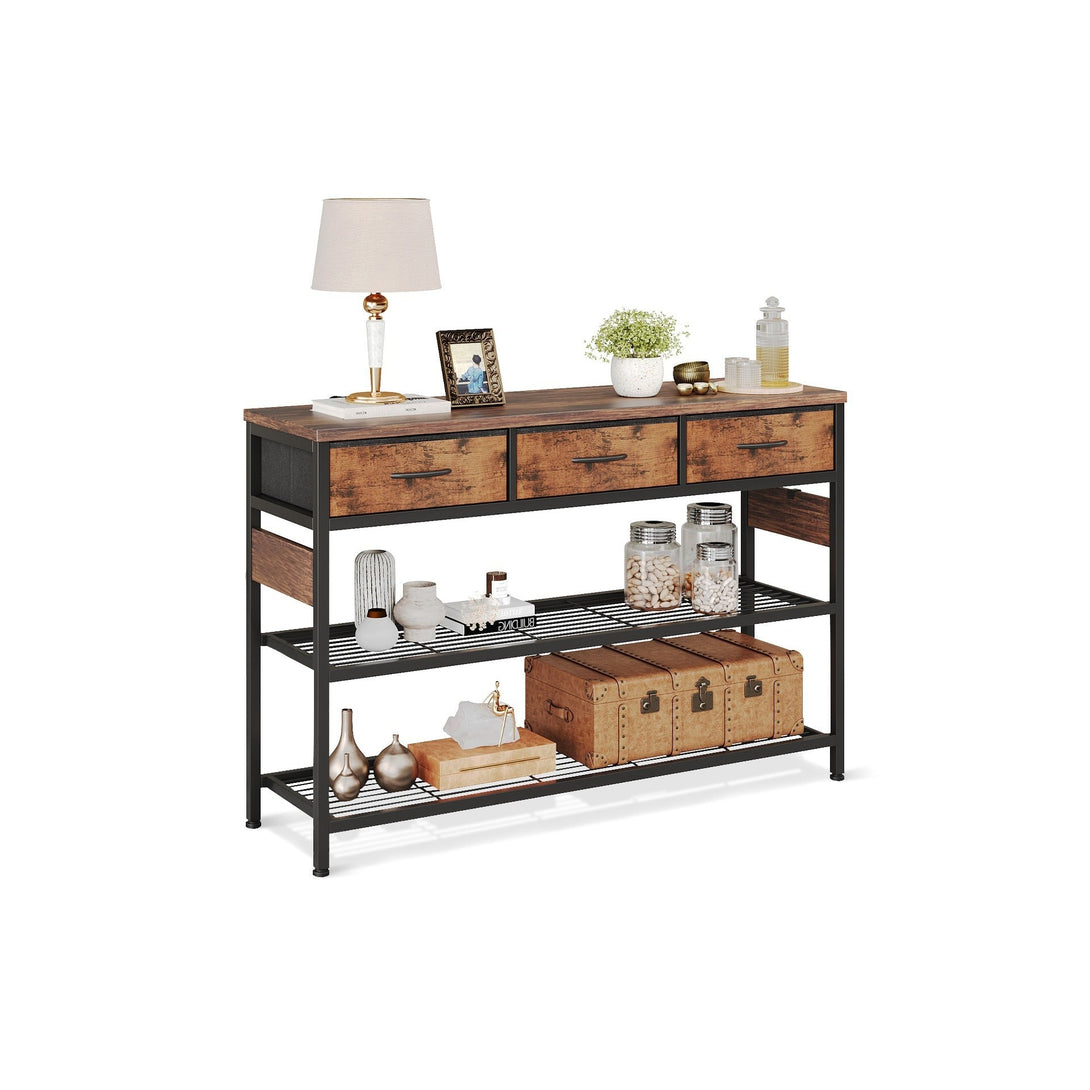 Shrike Console Table with 3 Drawers - Light Cherry