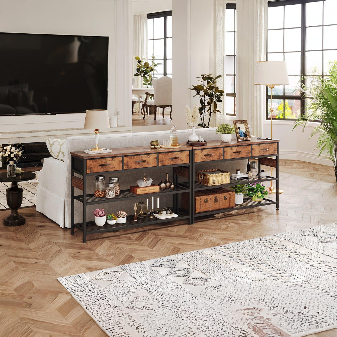 Shrike Console Table with 3 Drawers - Light Cherry