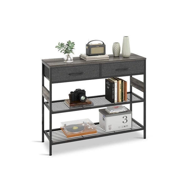 Cuckoo Console Table with 2 Drawers - Gray Oak