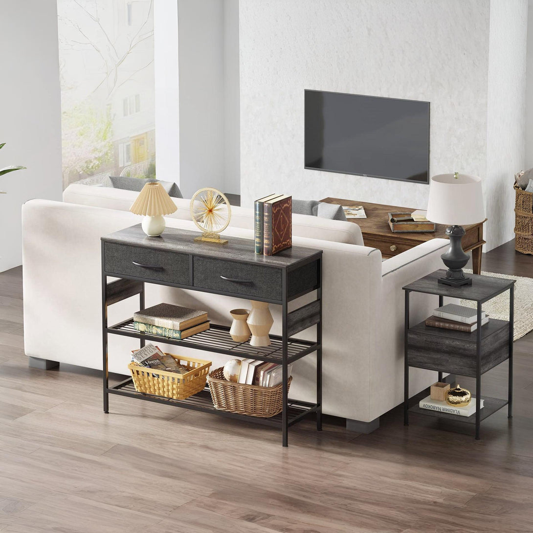 Cuckoo Console Table with 2 Drawers - Gray Oak