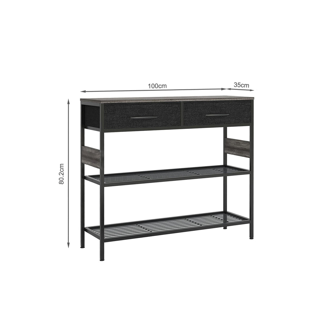 Cuckoo Console Table with 2 Drawers - Gray Oak