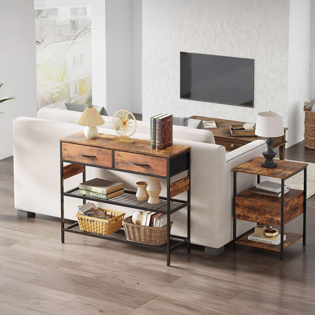 Cuckoo Console Table with 2 Drawers - Rustic Brown