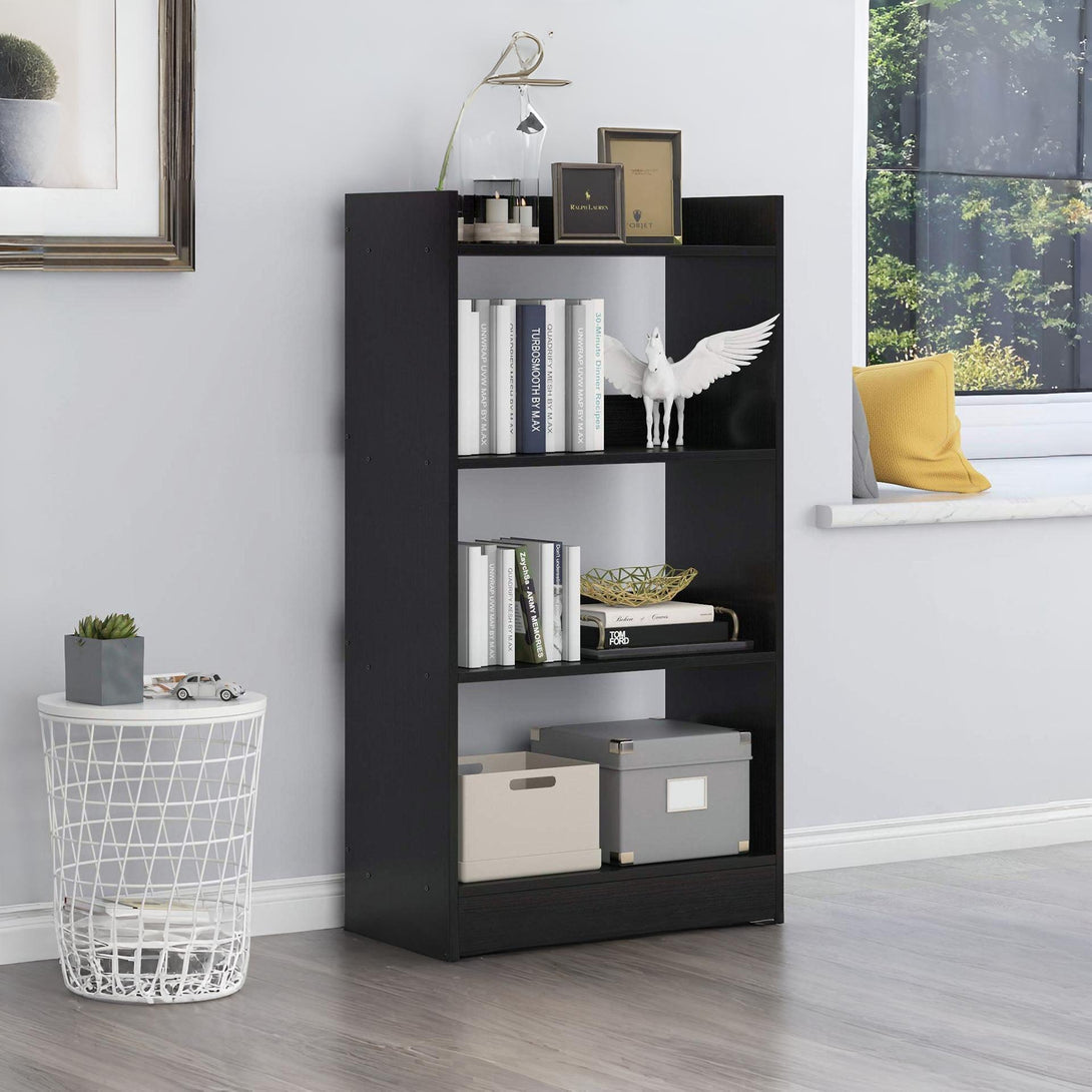 Bulls 60cm 4 Tier Bookshelf - Black