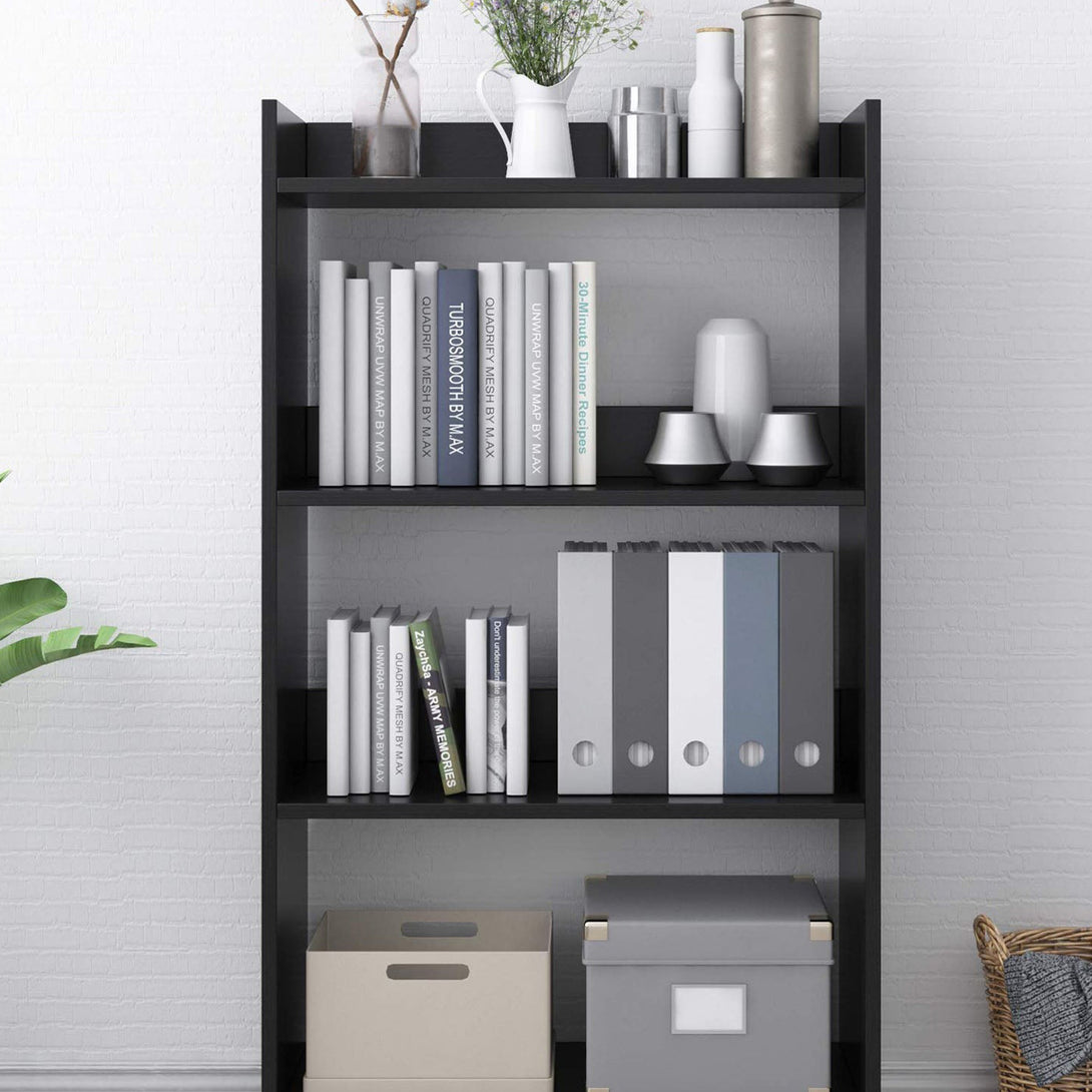 Bulls 60cm 4 Tier Bookshelf - Black