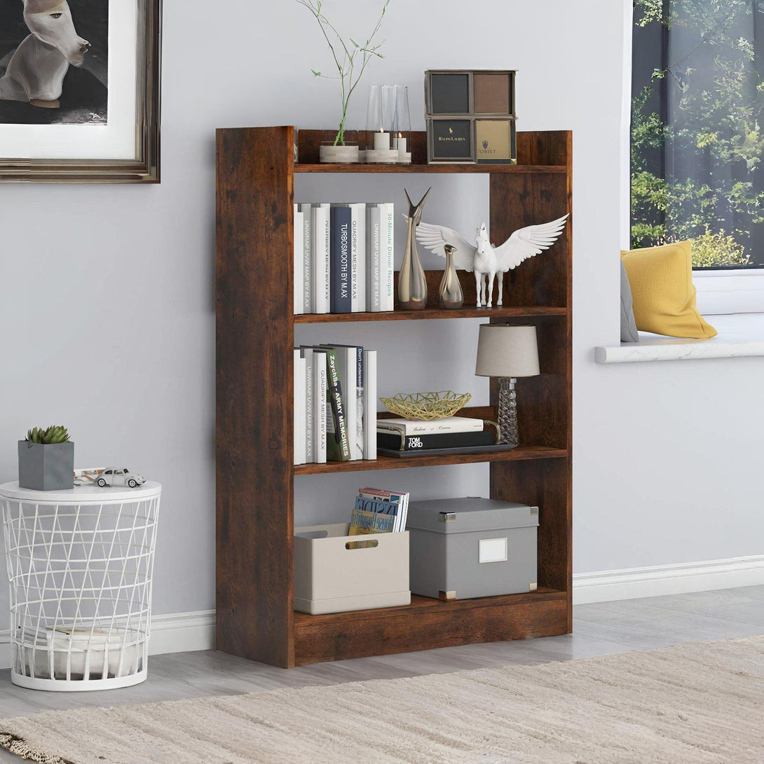 Bulls 80cm 4 Tier Bookshelf - Rustic Brown