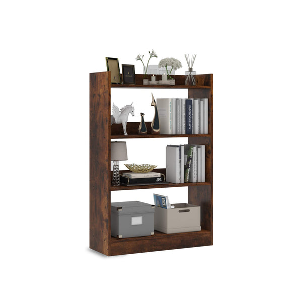 Bulls 80cm 4 Tier Bookshelf - Rustic Brown