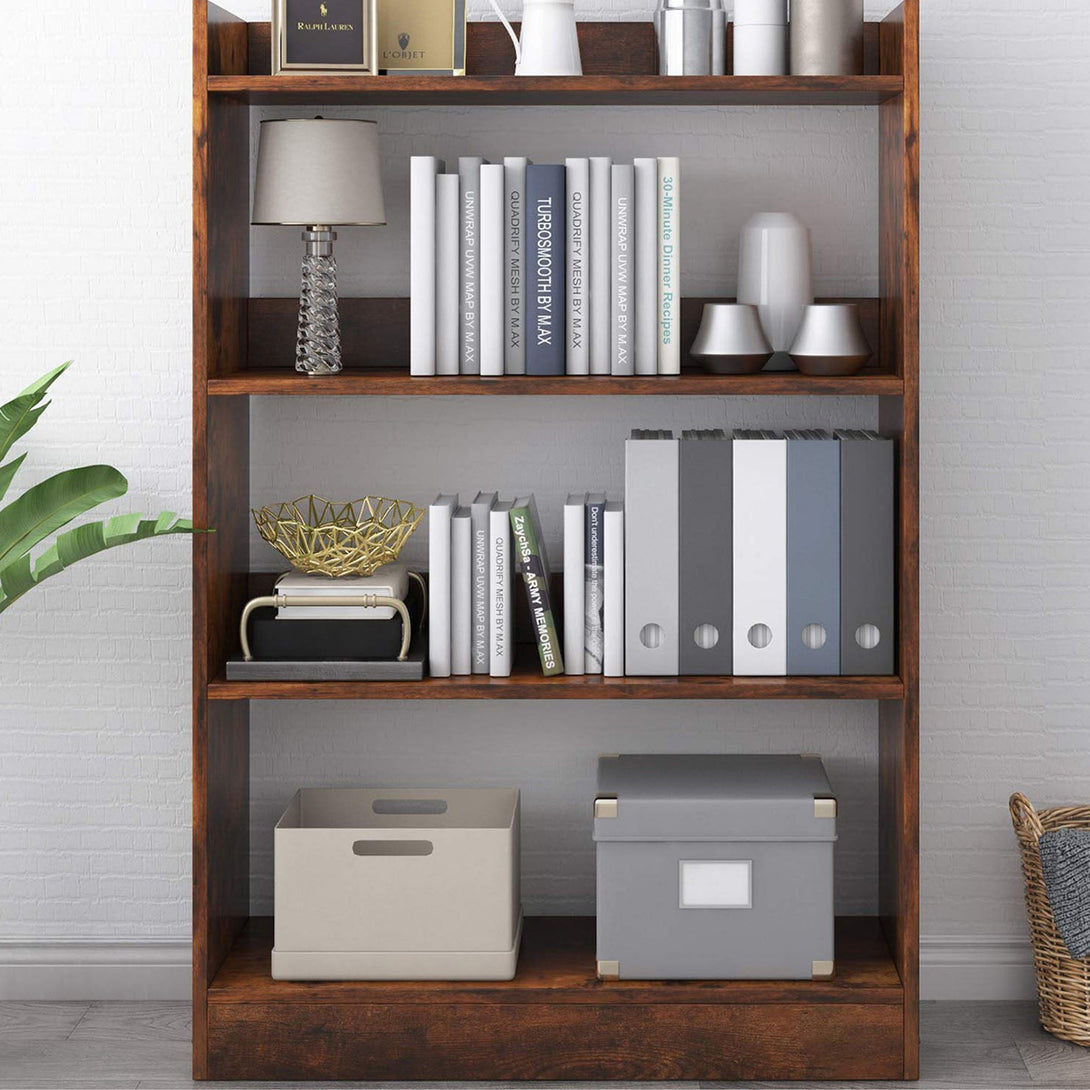 Bulls 80cm 4 Tier Bookshelf - Rustic Brown