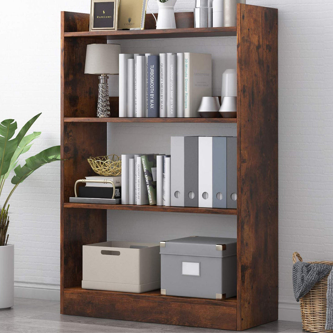 Bulls 80cm 4 Tier Bookshelf - Rustic Brown