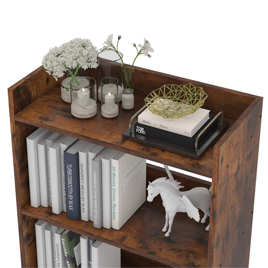 Bulls 80cm 4 Tier Bookshelf - Rustic Brown
