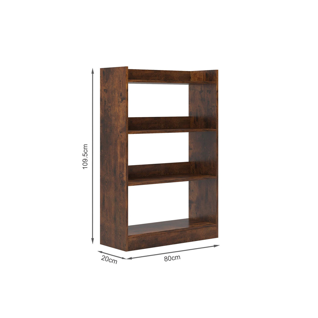 Bulls 80cm 4 Tier Bookshelf - Rustic Brown