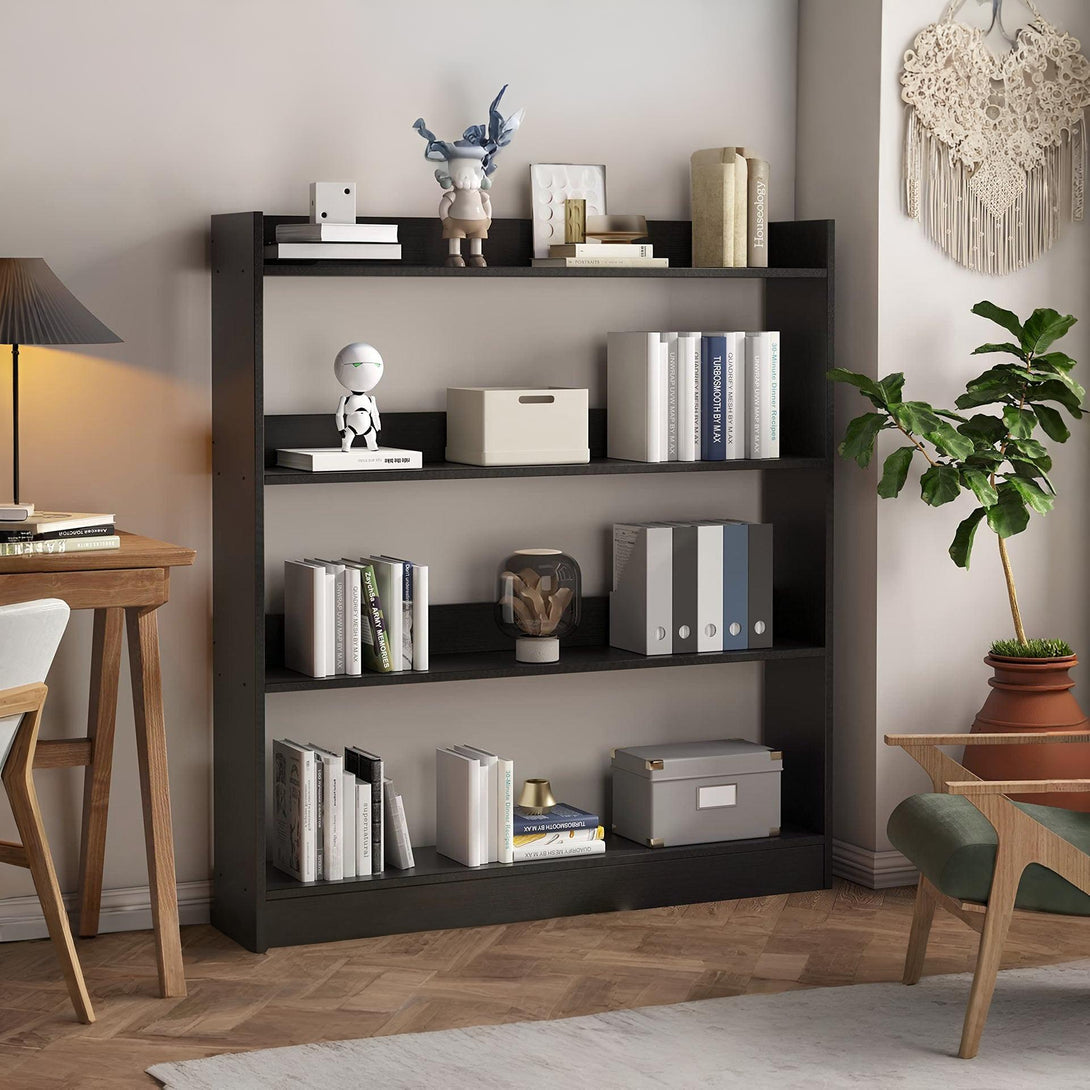 Bulls 100cm 4 Tier Bookshelf - Black