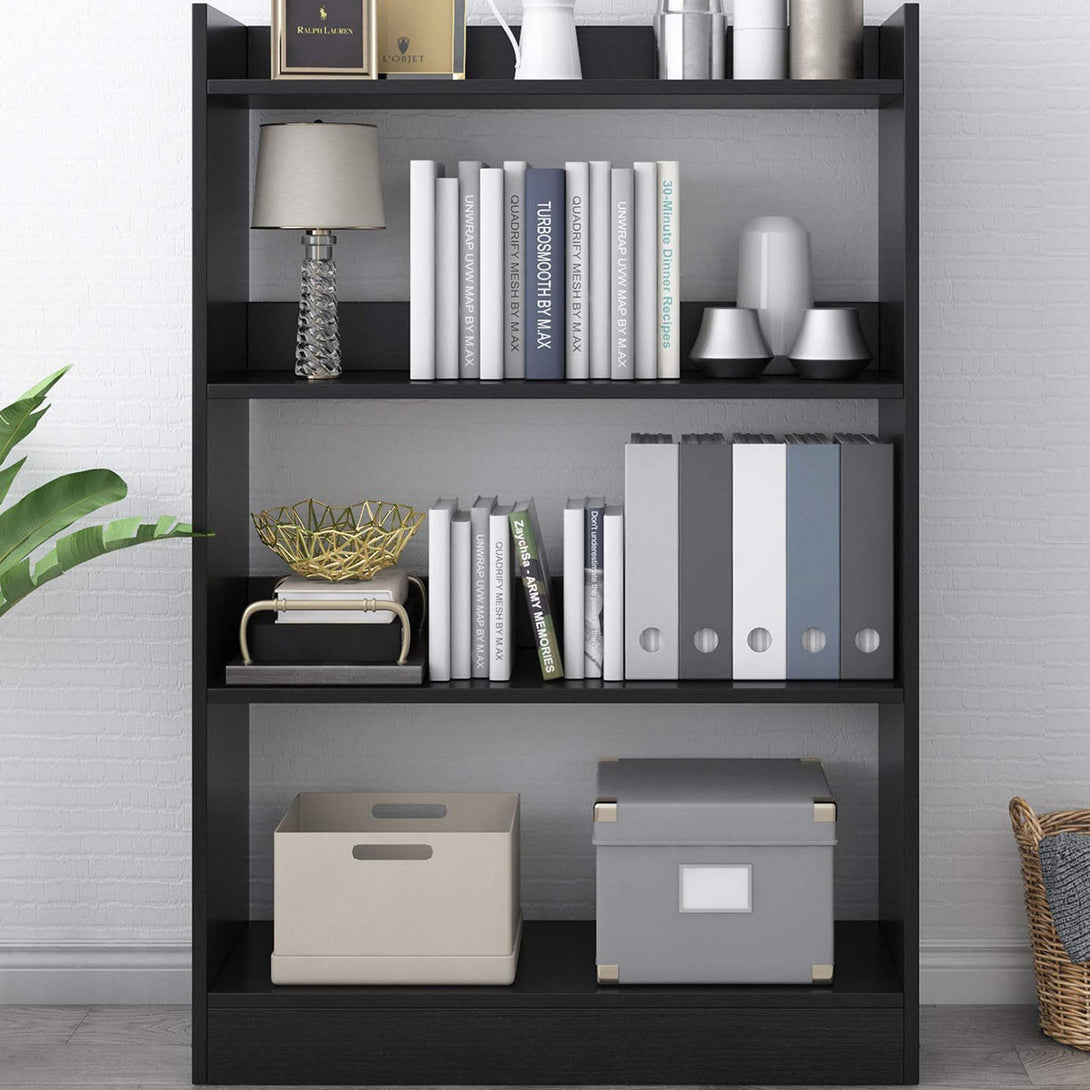 Bulls 100cm 4 Tier Bookshelf - Black