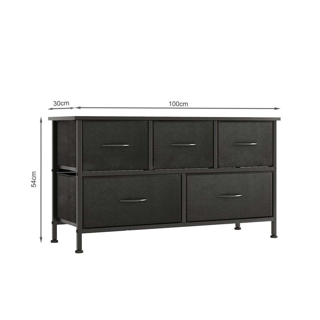 Madilyn 5 Drawers Lowboy - Black